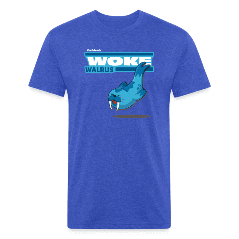 Woke Walrus Character Comfort Adult Tee - heather royal