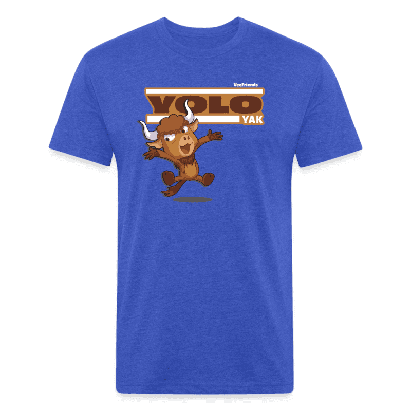 Yolo Yak Character Comfort Adult Tee - heather royal