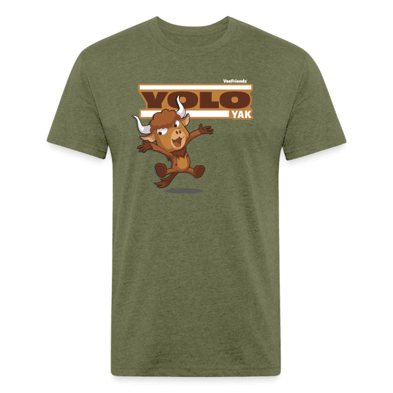 Yolo Yak Character Comfort Adult Tee - heather military green