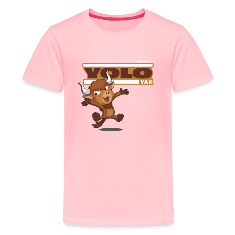 Yolo Yak Character Comfort Kids Tee - pink