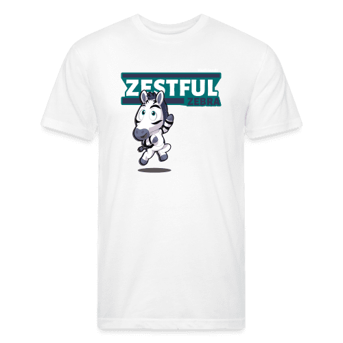 Zestful Zebra Character Comfort Adult Tee - white