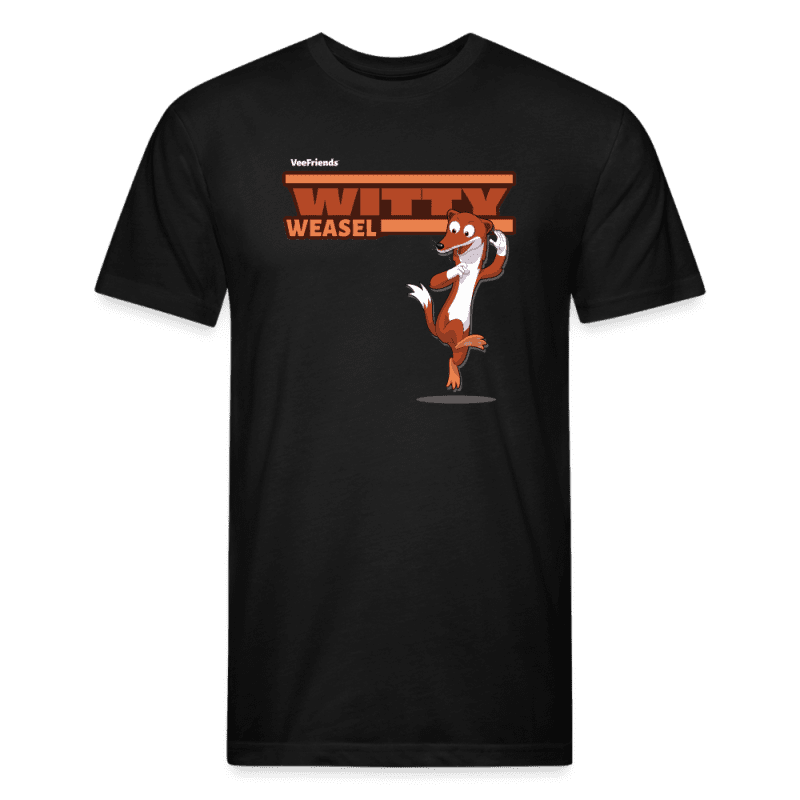 Witty Weasel Character Comfort Adult Tee - black