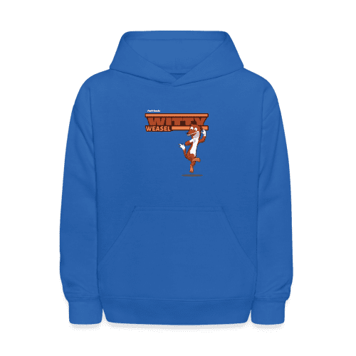 Witty Weasel Character Comfort Kids Hoodie - royal blue