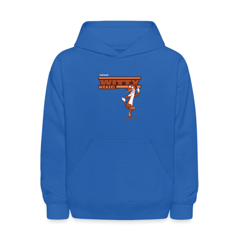 Witty Weasel Character Comfort Kids Hoodie - royal blue