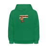 Yolo Yak Character Comfort Kids Hoodie - kelly green