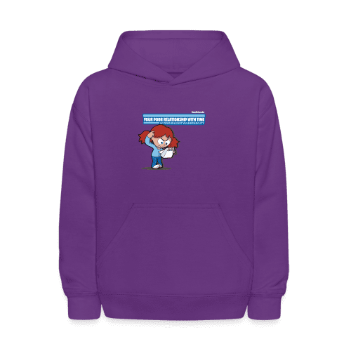 Your Poor Relationship With Time Is Your Biggest Vulnerability Character Comfort Kids Hoodie - purple