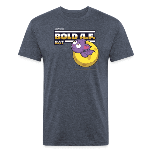 Bold A.F. Bat Character Comfort Adult Tee - heather navy