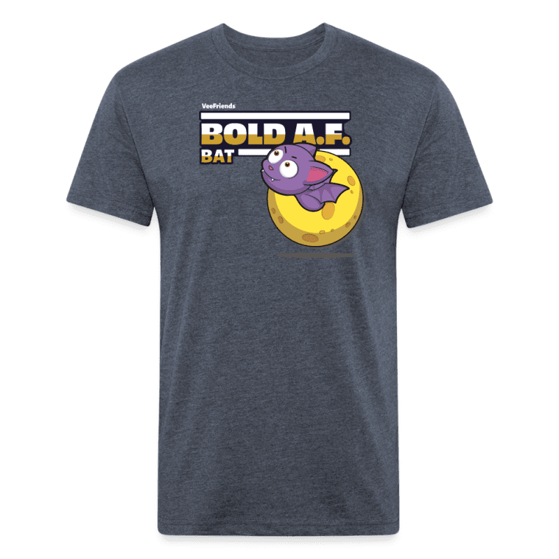 Bold A.F. Bat Character Comfort Adult Tee - heather navy