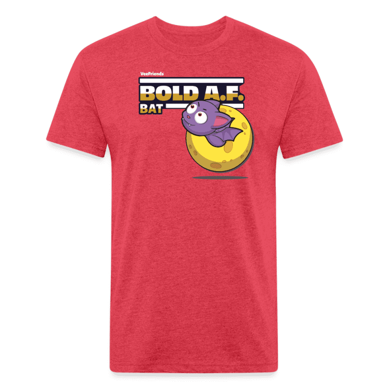 Bold A.F. Bat Character Comfort Adult Tee - heather red