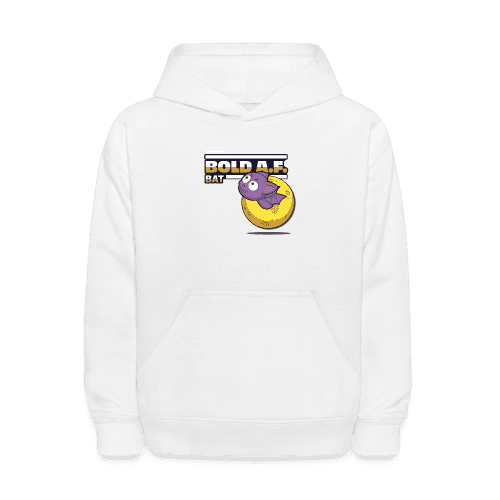 Bold A.F. Bat Character Comfort Kids Hoodie - white