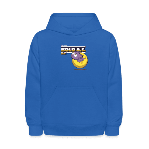 Bold A.F. Bat Character Comfort Kids Hoodie - royal blue