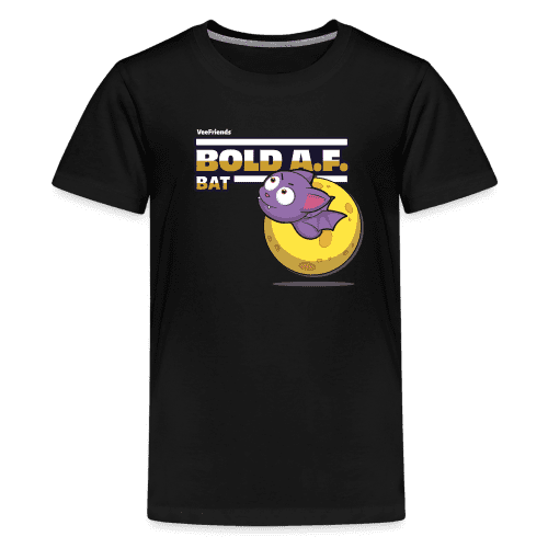 Bold A.F. Bat Character Comfort Kids Tee - black