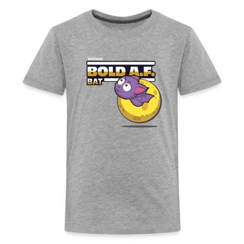 Bold A.F. Bat Character Comfort Kids Tee - heather gray