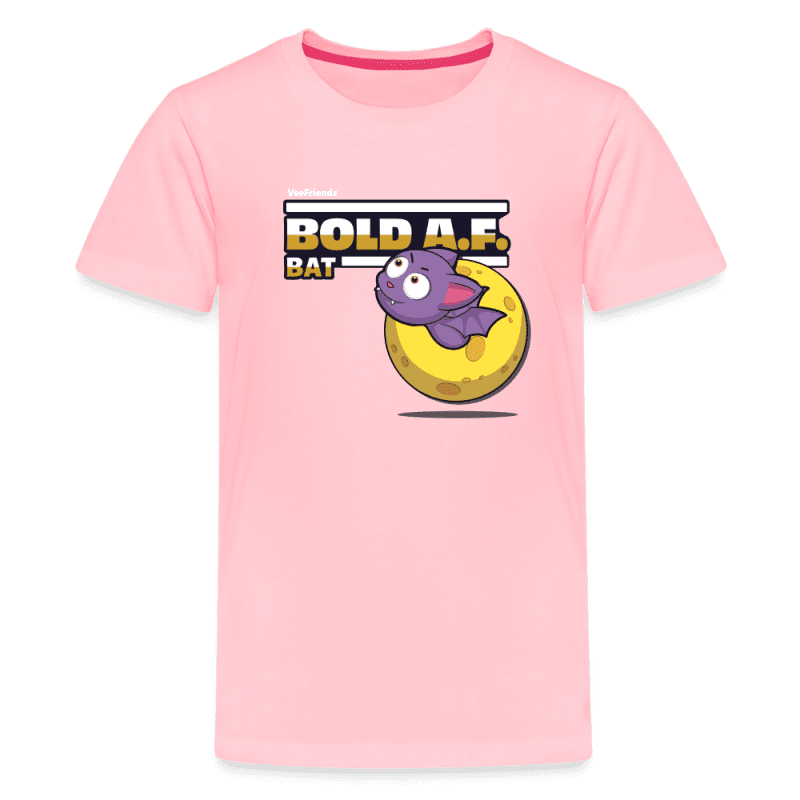 Bold A.F. Bat Character Comfort Kids Tee - pink