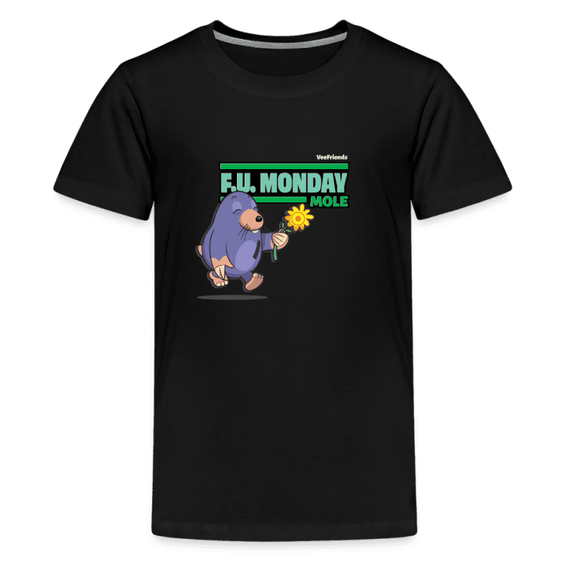 F.U. Monday Mole Character Comfort Kids Tee - black