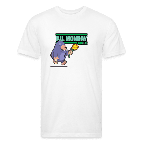 F.U. Monday Mole Character Comfort Adult Tee - white