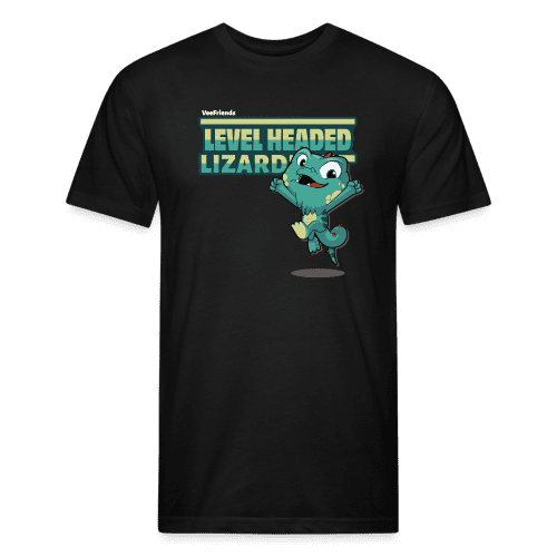 Level Headed Lizard Character Comfort Adult Tee - black