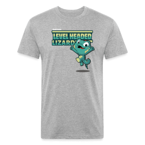 Level Headed Lizard Character Comfort Adult Tee - heather gray