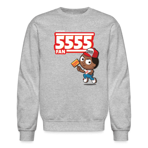 5555 Fan Character Comfort Adult Crewneck Sweatshirt - heather gray