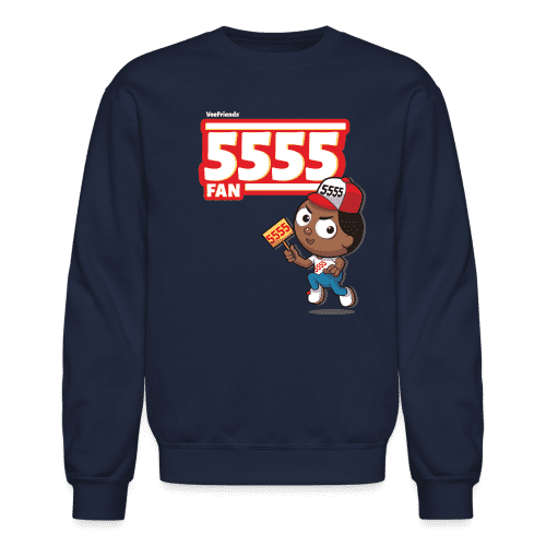 5555 Fan Character Comfort Adult Crewneck Sweatshirt - navy