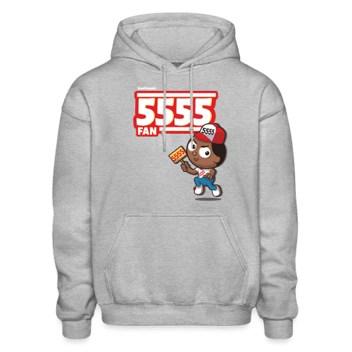 5555 Fan Character Comfort Adult Hoodie - heather gray