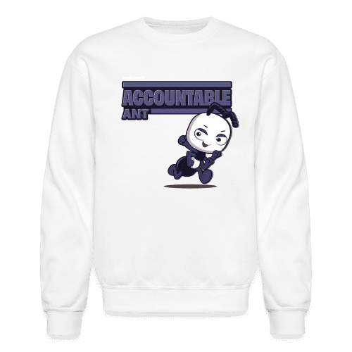 Accountable Ant Character Comfort Adult Crewneck Sweatshirt - white