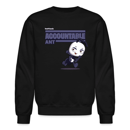 Accountable Ant Character Comfort Adult Crewneck Sweatshirt - black