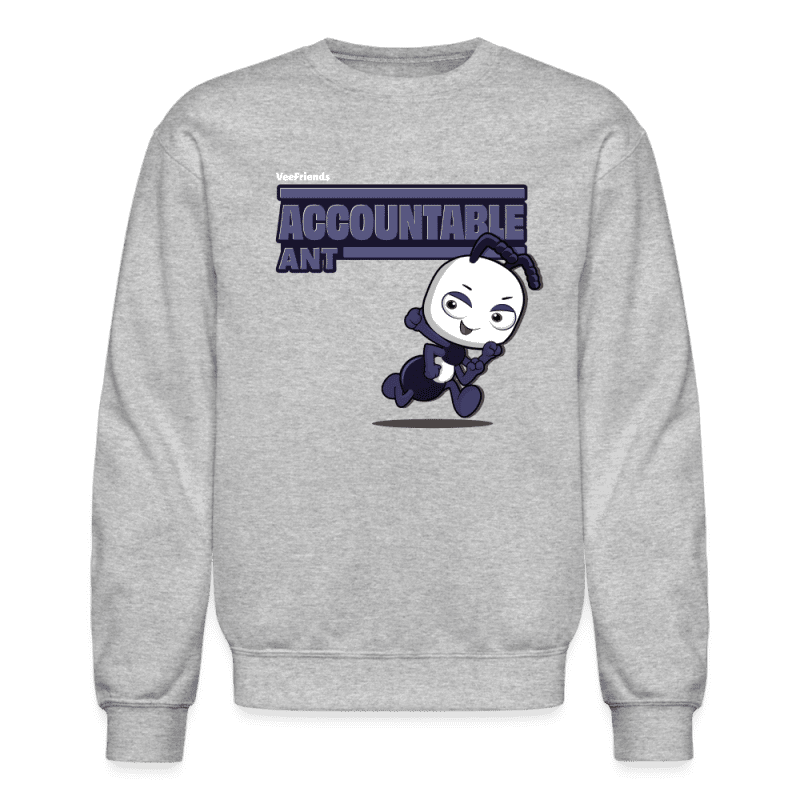 Accountable Ant Character Comfort Adult Crewneck Sweatshirt - heather gray