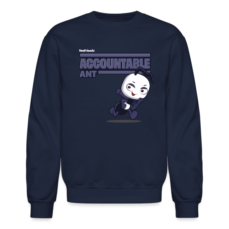 Accountable Ant Character Comfort Adult Crewneck Sweatshirt - navy