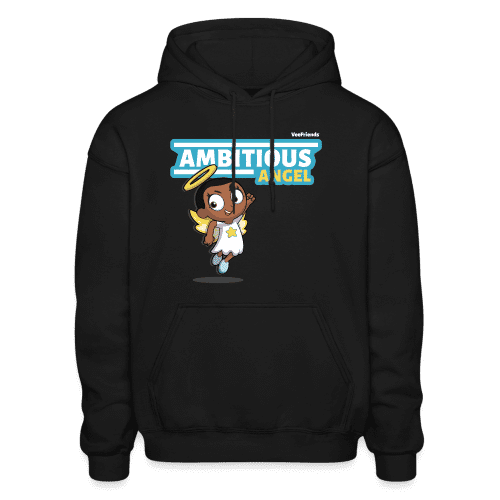 Ambitious Angel Character Comfort Adult Hoodie - black