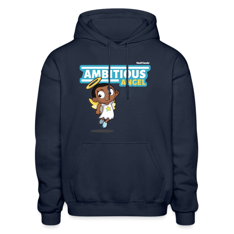 Ambitious Angel Character Comfort Adult Hoodie - navy