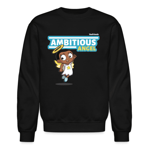 Ambitious Angel Character Comfort Adult Crewneck Sweatshirt - black