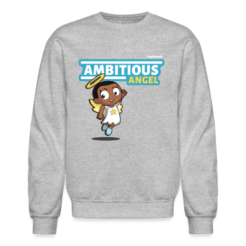 Ambitious Angel Character Comfort Adult Crewneck Sweatshirt - heather gray