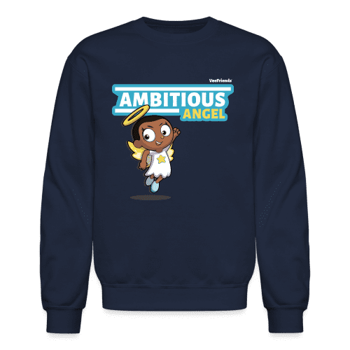 Ambitious Angel Character Comfort Adult Crewneck Sweatshirt - navy