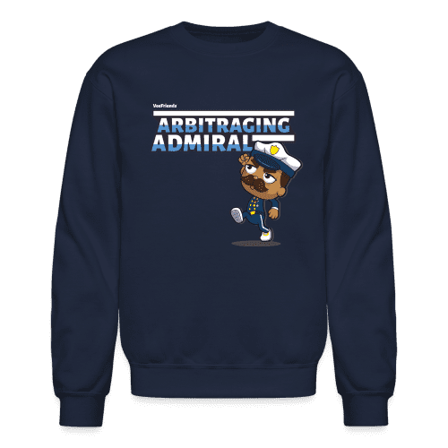 Arbitraging Admiral Character Comfort Adult Crewneck Sweatshirt - navy