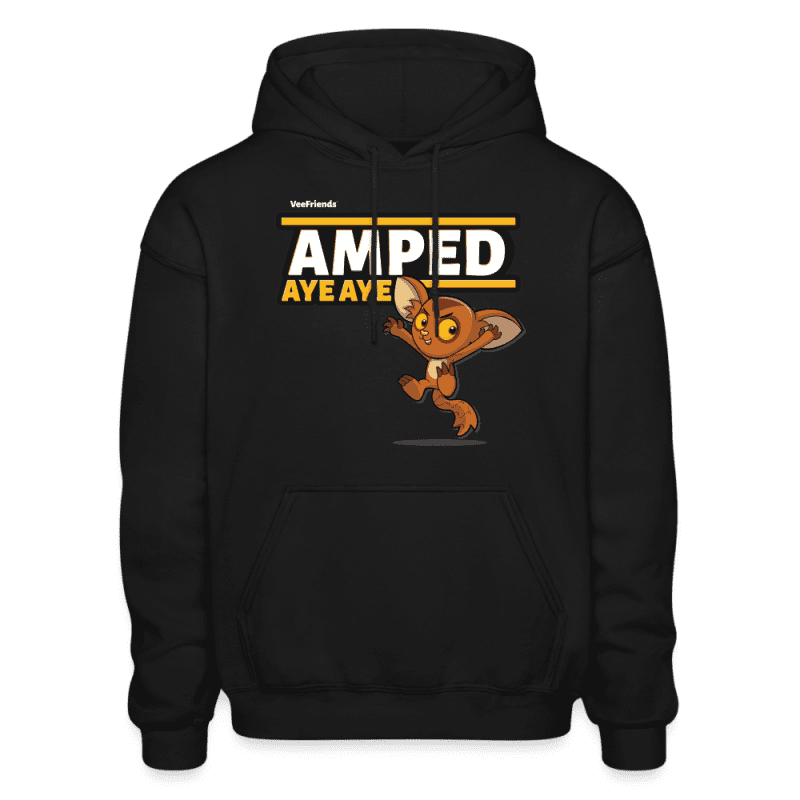 Amped Aye Aye Character Comfort Adult Hoodie - black