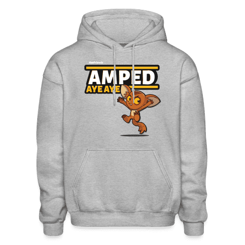 Amped Aye Aye Character Comfort Adult Hoodie - heather gray