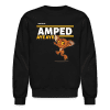 Amped Aye Aye Character Comfort Adult Crewneck Sweatshirt - black