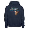 Articulate Armadillo Character Comfort Adult Hoodie - navy