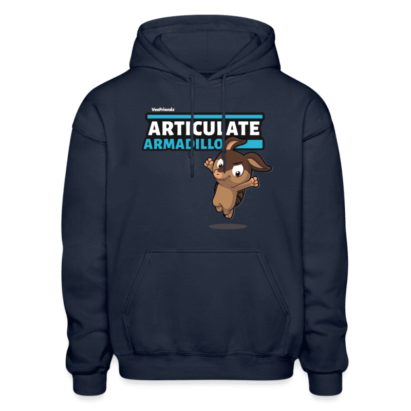 Articulate Armadillo Character Comfort Adult Hoodie - navy