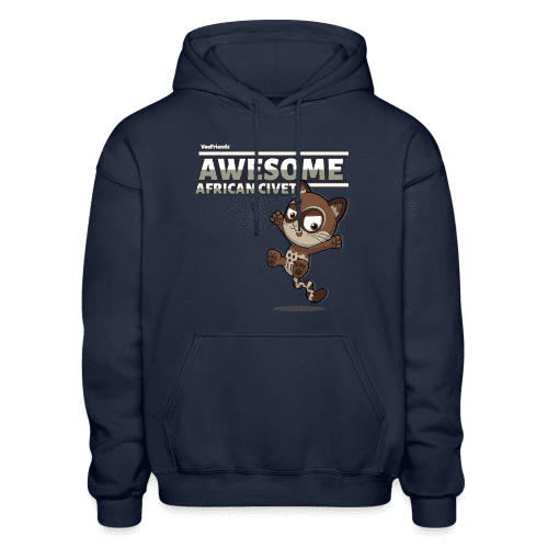 Awesome African Civet Character Comfort Adult Hoodie - navy