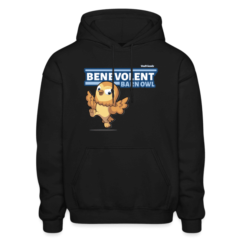 Benevolent Barn Owl Character Comfort Adult Hoodie - black