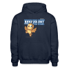 Benevolent Barn Owl Character Comfort Adult Hoodie - navy