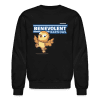 Benevolent Barn Owl Character Comfort Adult Crewneck Sweatshirt - black