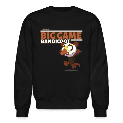 Big Game Bandicoot Character Comfort Adult Crewneck Sweatshirt - black