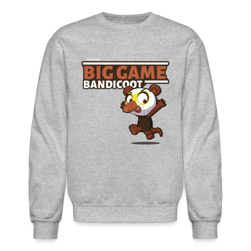 Big Game Bandicoot Character Comfort Adult Crewneck Sweatshirt - heather gray