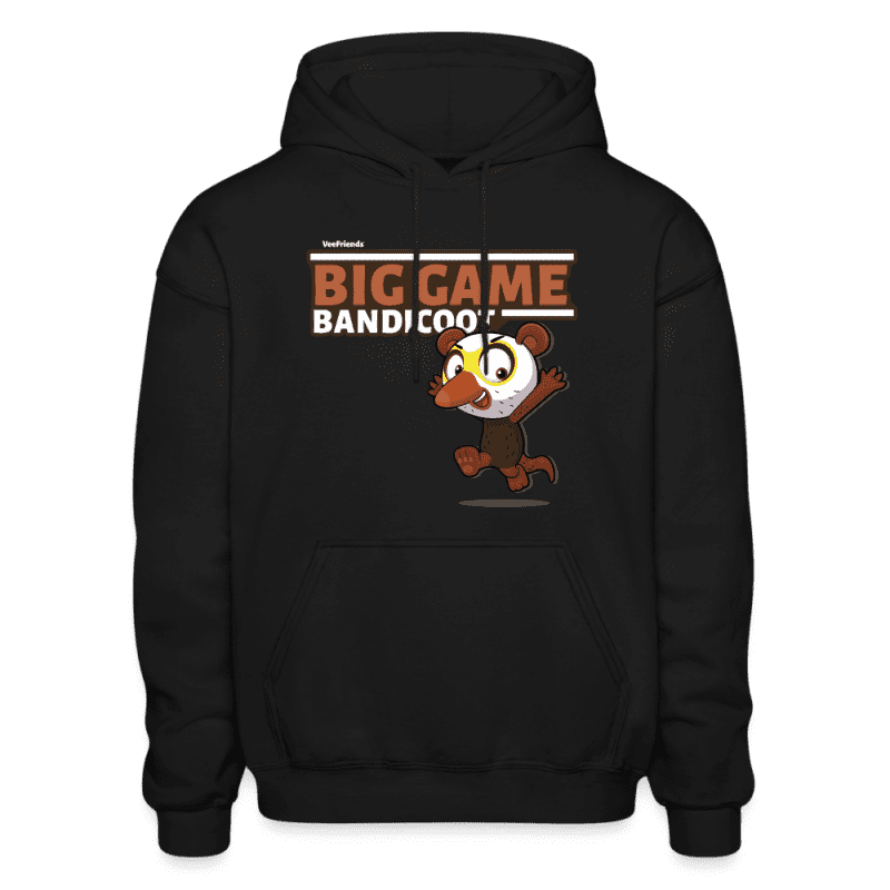 Big Game Bandicoot Character Comfort Adult Hoodie - black