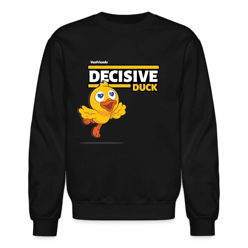 Decisive Duck Character Comfort Adult Crewneck Sweatshirt - black