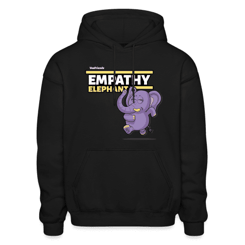 Empathy Elephant Character Comfort Adult Hoodie - black