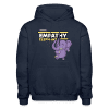 Empathy Elephant Character Comfort Adult Hoodie - navy